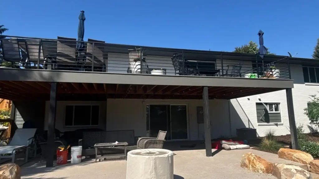 House with firepit painted professionally by MGM Painting Co.