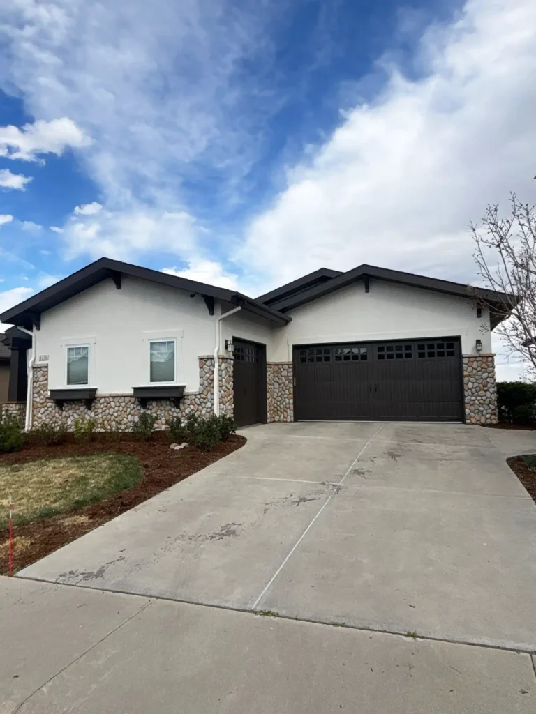 Residential Exterior Painting Project in Fort Collins Colorado by MGM Painting Co. The house has been professionally painted.