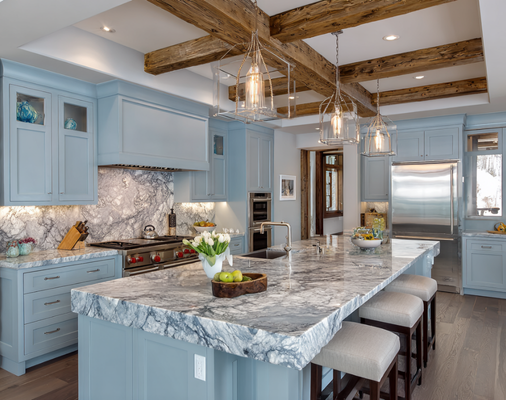 Colorado Kitchen painted in Ice Blue