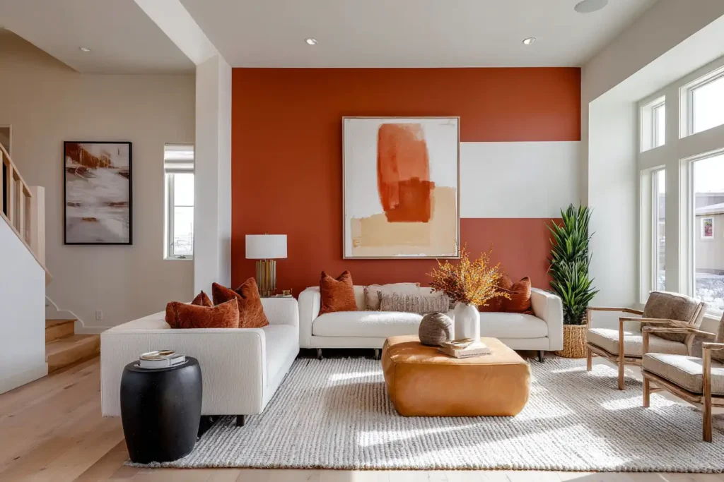 Terracotta and Cream Wall in a Fort Collins home
