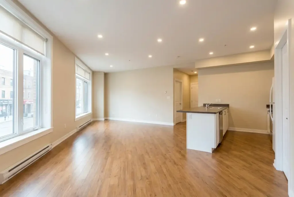 An open-concept apartment living