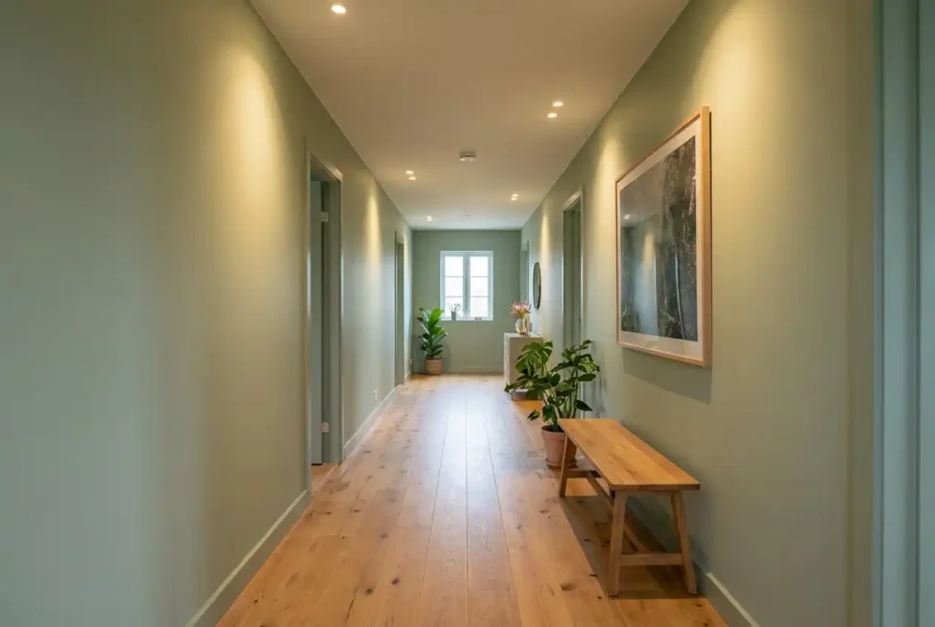 Sage Green Hallway - Best Paint Colors for Hallways and Entryways