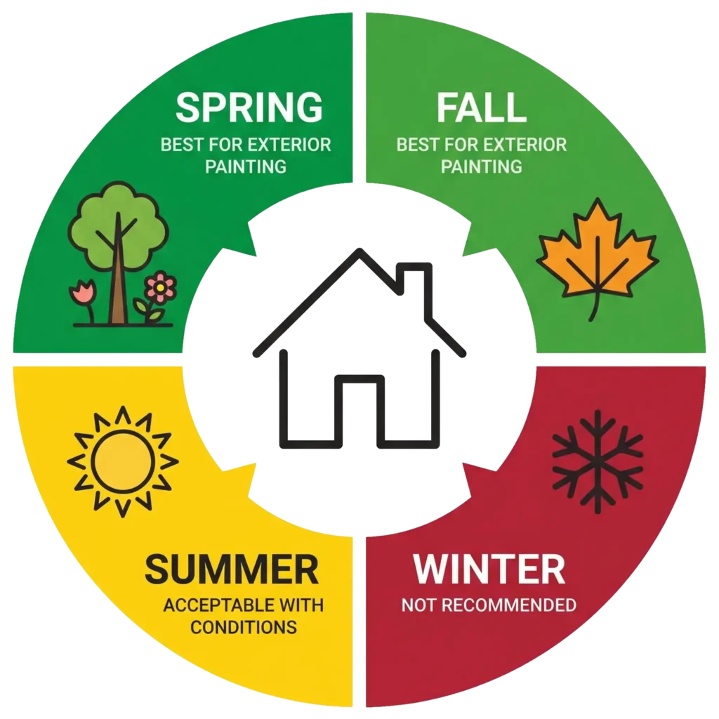 Infographic Explaining Best Season to Paint Home Exterior in Colorado