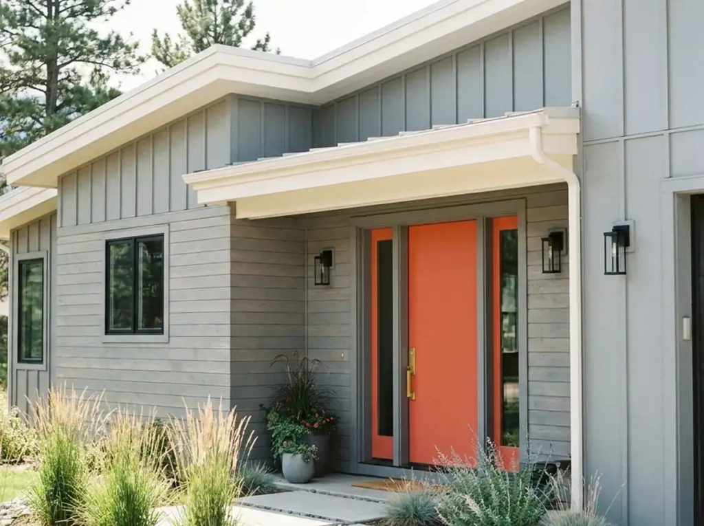 Coral and Orange Red Front Doors