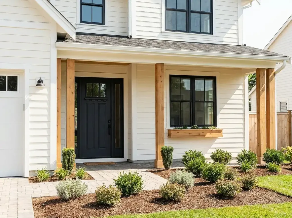 Deep Charcoal and Black Front Doors