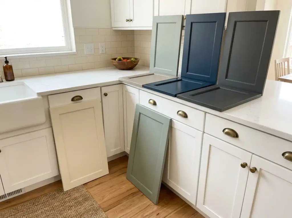 Always Test Cabinet Colors in the Room