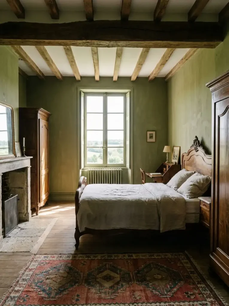 Soft Green European Bedroom