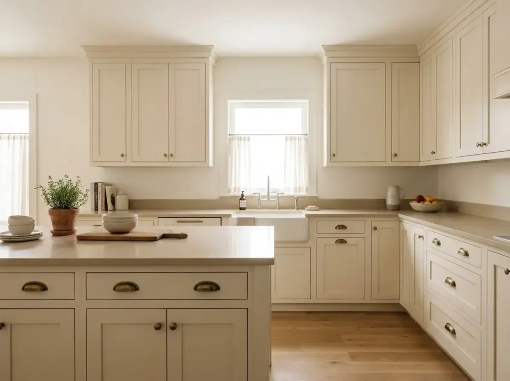 Warm White and Cream Cabinets
