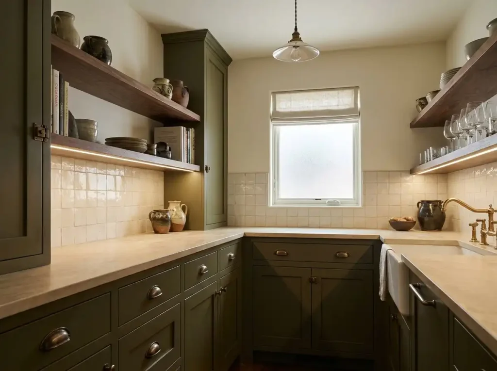olive cabinets