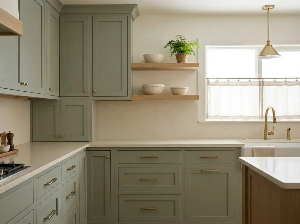 sage green cabinets