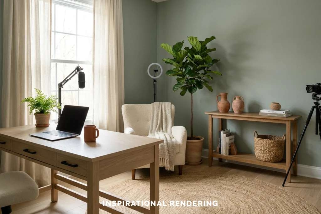 Muted Sage Oak and Cream