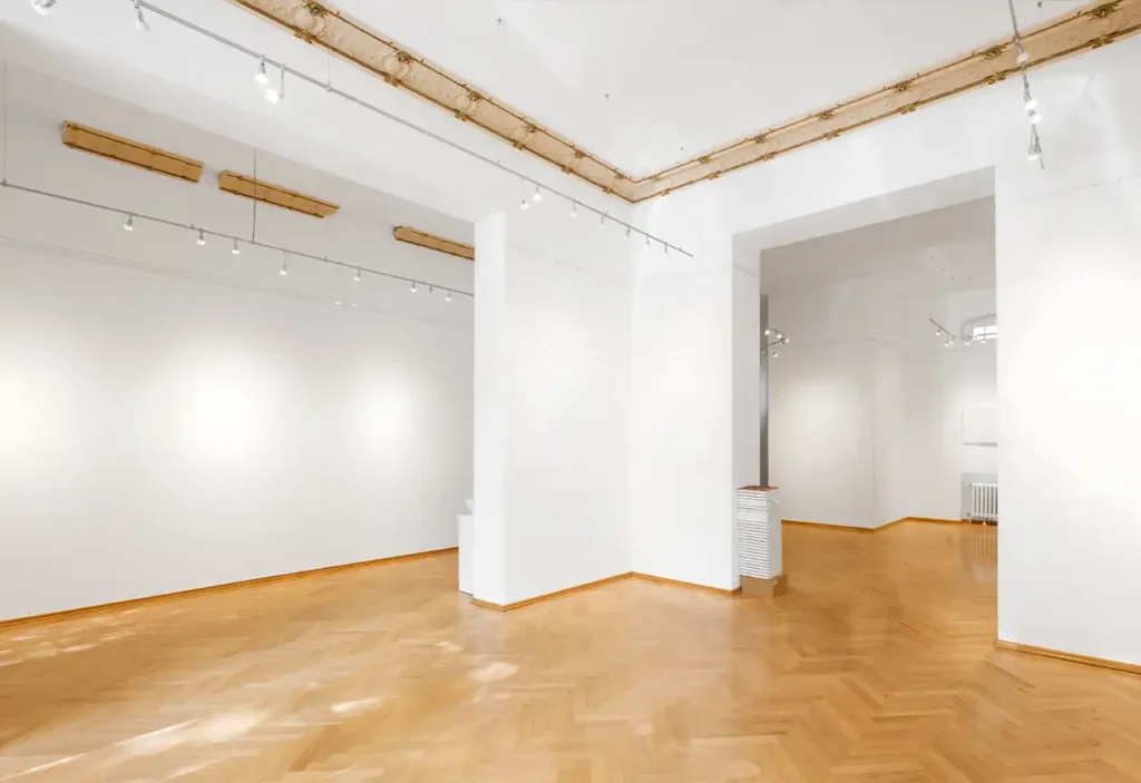 Recently painted retail store interior