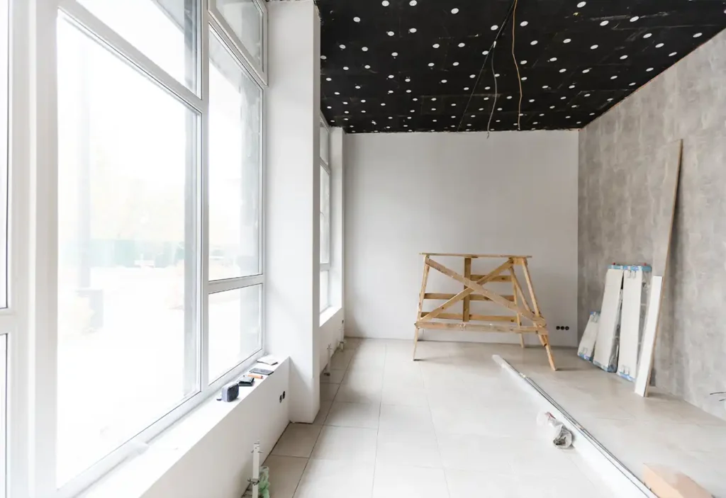 Retail Store Interior in Painting Process